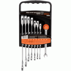Combination ratchet wrench set straight
