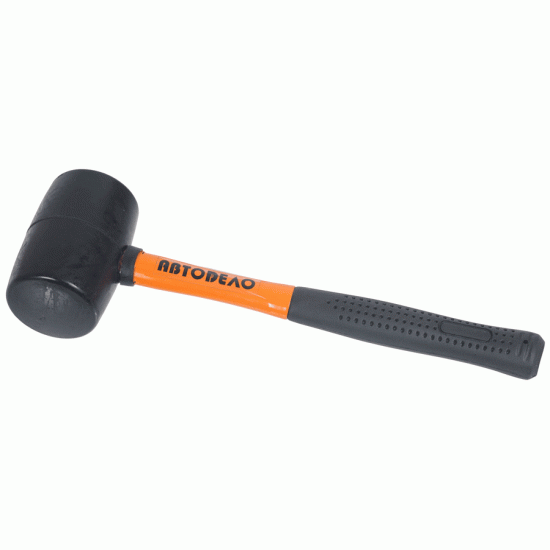 Rubber mallet with a fiberglass handle Weight 0,885 kg (AvtoDelo) 30390