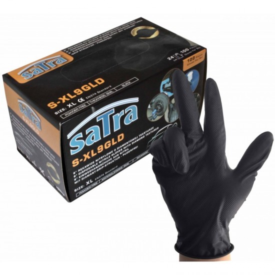 Black nitrile gloves size XL 100 pcs. SATRA Size XL 343011