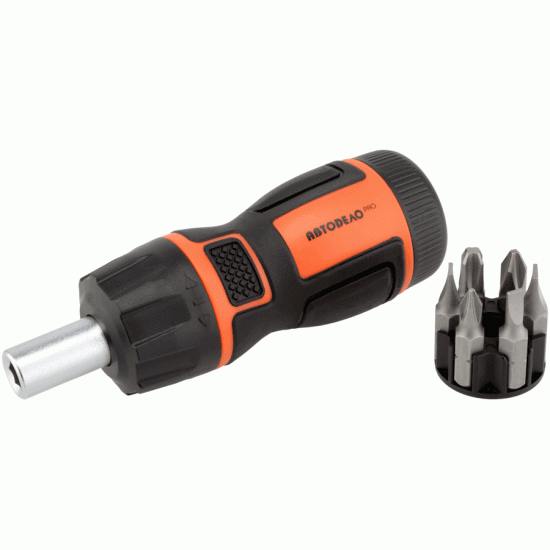 Screwdriver with interchangeable inserts Number of items 7 (AvtoDelo) 36707