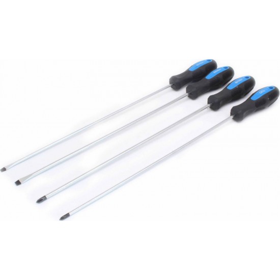 Extended screwdrivers 4 pcs.,450mm. SL5,SL6,PH1,PH2, SATRA L 450 mm 370123