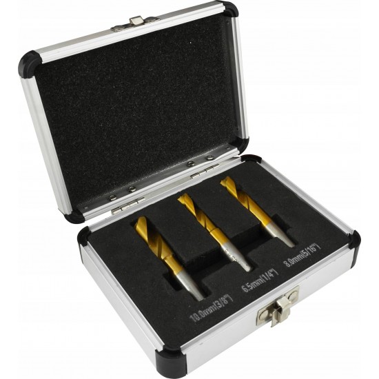 spot welding drill set 3 pr. , 6,5; 8; 10mm, VERKE Items quantity 3 pcs 380016