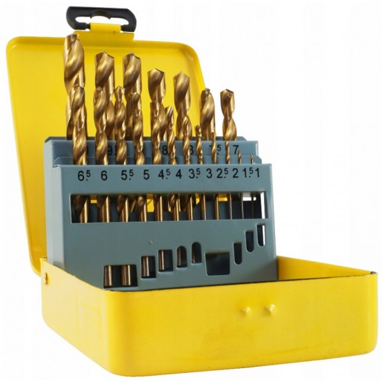 Metal drill bit set 1-10mm 19-piece, VERKE LIGHT DUTY Items quantity 19 pcs 380019