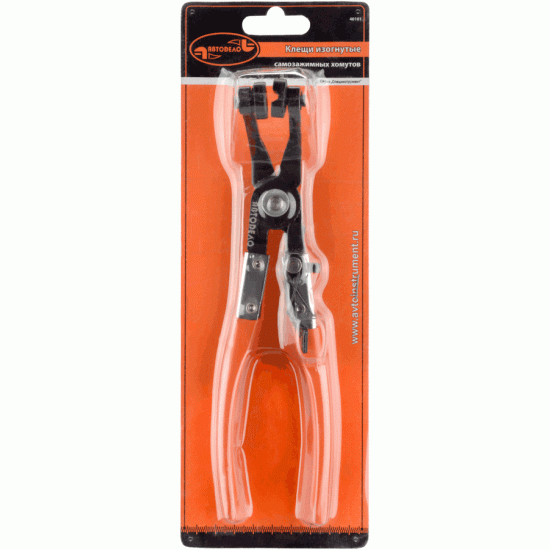 Angled hose clamp pliers