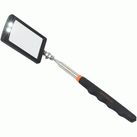 Inspection mirror square with LED lighting L 285-770 mm (AvtoDelo) 40298