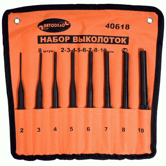 Punch set Kitting 3, 4, 5, 6, 8 мм (AvtoDelo) 40615