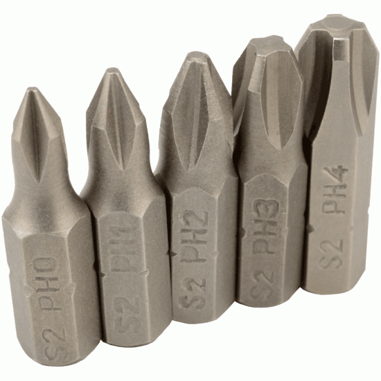 Cross Phillips  insert bit set Kitting РН0, РН1, РН2, РН3, РН4 (AvtoDelo) 40629