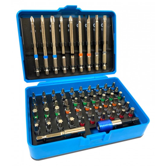 Screwdriver bit set, 71pcs, SILVER Items quantity 71 pcs 411285