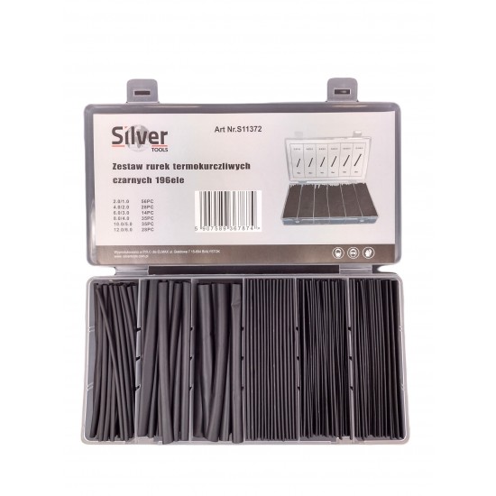 Black shrink tube 196 pcs, SILVER Items quantity 196 pcs 411372