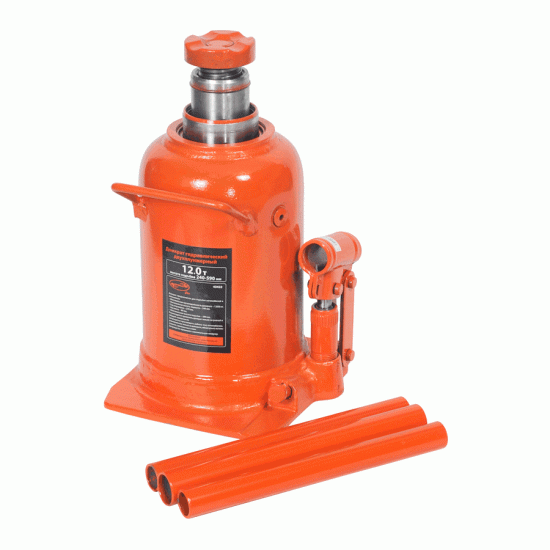 Double Ram Hydraulic Bottle Jacks Max load 12000 kg (AvtoDelo) 43422