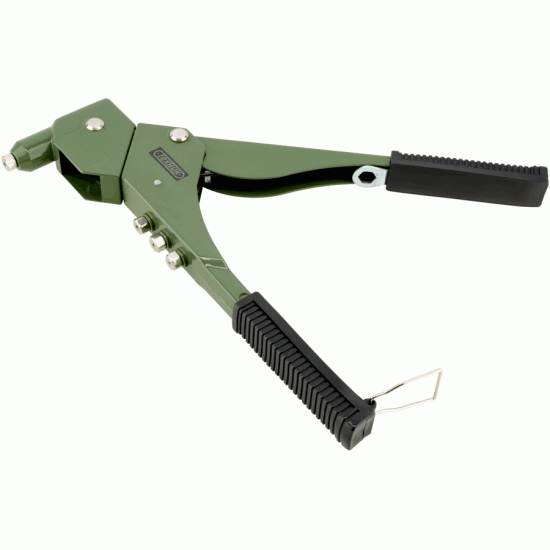 Rotating head rivet gun