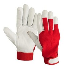 leather gloves with an adjustable cuff