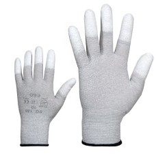 Nylon/Carbon fiber ESD gloves, PU finger tips Size 10 312810