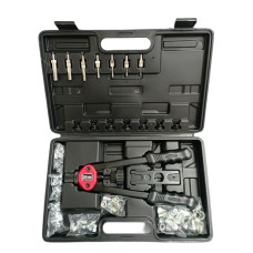 Rivet set with counters and rivets (7 heads) SILVER Size M3-M12 330561