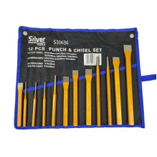 Set of chisels and punches 12 pcs. in SILVER bag Items quantity 12 pcs 331063