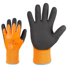 Acrylic-lined, double-coated latex waterproof work gloves Size 9 350001