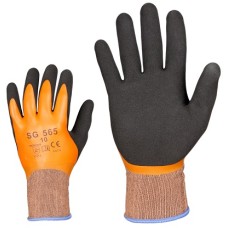 Work gloves waterproof with double latex coating Size 9 350010