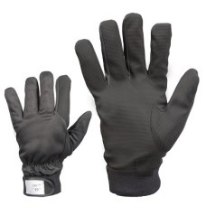 Fleece-lined synthetic leather work gloves with adjustable cuffs Size 10 350011