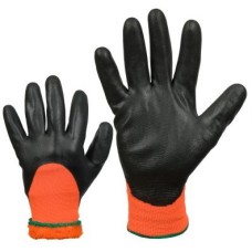 Smooth foam nitrile coated knitted nylon thermal lined work gloves Size 10 350015