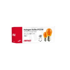 Halogen bulbs PY21W BAU15s 12V 21W AMBER 10 pcs. (E8) AMIO-01158 Items quantity 10 pcs 3501158