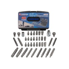 Bit set with bit holders 40p. 10mm (70/35,T20-E55, H4-P12, M5-M12))in metal. Case,Forsage, F-4401NEW Items quantity 40 pcs 3604402