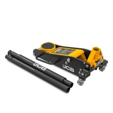 Low-profile hydraulic jack, 1.5 metric tons, 80–355 mm, aluminum, dual-piston, quick-lift, rubber pad, safety valve, JCB, TH31501 Items quantity 1 pcs 3656955