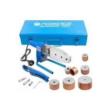 Polymer pipe welding machine Forsage 1000 W, 6 nozzles: 20, 25, 32, 40, 50, 63 mm FORSAGE F-PW-1002(58974) Items quantity 12 pcs 3658974