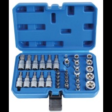 Set of TORX-heads, bits, bits + inserts, 34 items 370180