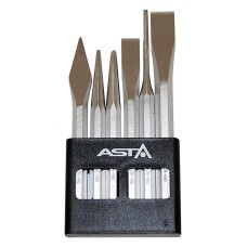Impact chisel - set of 6 pcs., Cr-Mo, ASTA Items quantity 6 pcs 370185
