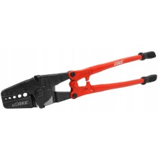 Special pliers for crimping steel cable bushings.  4/6.5/8/9/10 mm, for crimping bits. 660 mm. VERKE Length 660 mm 380061