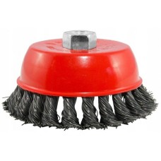 Scrubbing brush for angle grinders D-125mm M14*2 (twisted, cup), VERKE Diametr 125 mm 380085