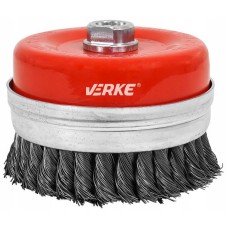 Scrubbing brush for angle grinders D-125mm M14*2 (twisted, cup), VERKE Diametr 125 mm 380087