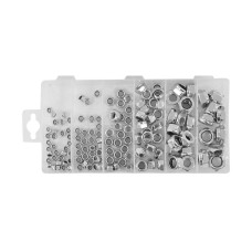 Set of hexagonal nuts M4-M12 146pcs, VERKE V06704 Items quantity 146 pcs 3806704