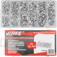 Set of wing nuts, 150 pr., M4;M5;M6;M8;M10 VERKE V06706 Items quantity 150 pcs 3806706