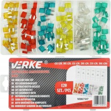 Car fuse set / MINI / 120 pcs., 5-30A, VERKE V06737 Items quantity 120 pcs 3806737