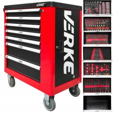 Tool cart (with tools) ; 7+1 drawers, Dimensions-970x 840 x460mm, VERKE, V33107 Items quantity 250 pcs 3833107