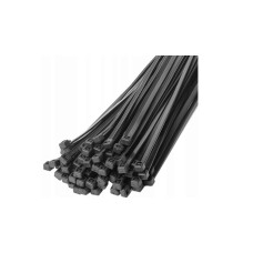 Set of plastic ties (clamps) black 3,6x300 mm 100pcs. VERKE V86305 Items quantity 100 pcs 3886402