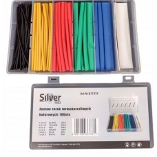 Shrink tubes colored 100 pcs, SILVER S11374 Items quantity 100 pcs 4100025