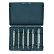 Extractors for broken screws 6pcs, 2.0-6.0mm, SILVER Items quantity 6 pcs 410707