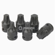 Set of 6 Torx Impact Heads T55, T60, T70, T80, T90, T100, 1/2