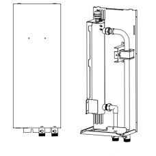 Electric booster 3kW 230-1-50 for internal installation