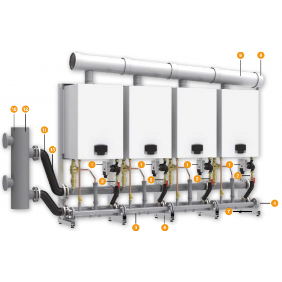 Condensing gas boiler FORCE W 80 (WF)